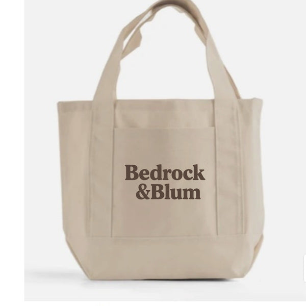 Bedrock & Blum Mini Canvas Tote Bag – Iconic Everyday Cotton Shopping Bag